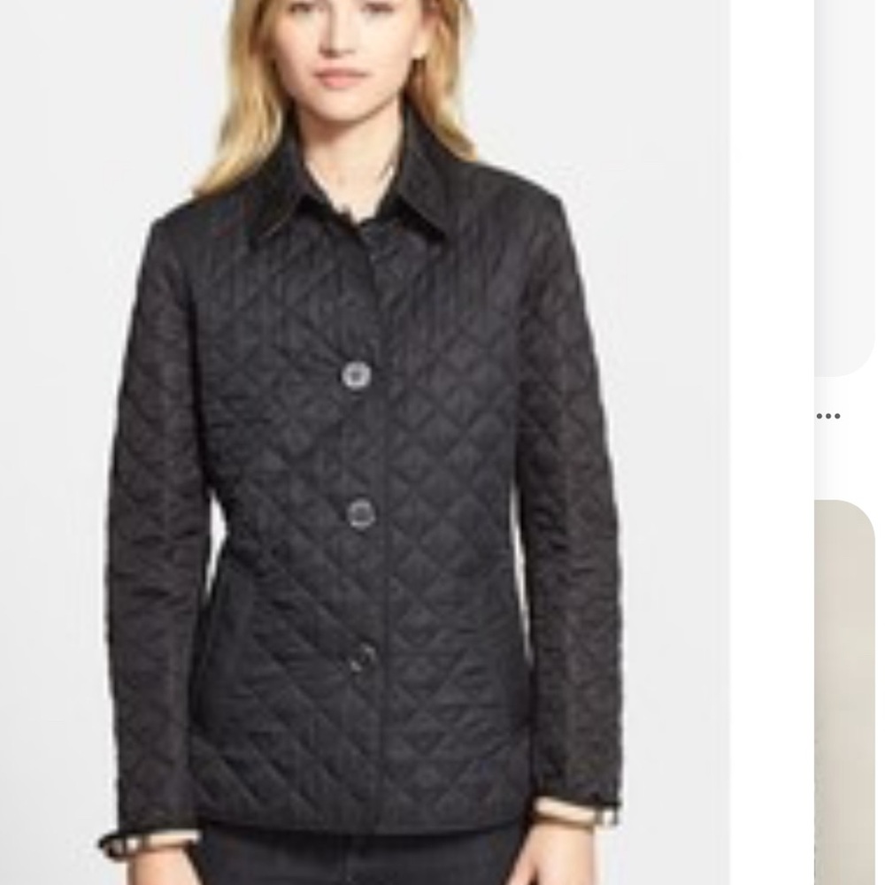 Burberry Black Quilted Copford Jacket size Small